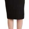Chic Black Pencil Skirt Knee Length - Image 3