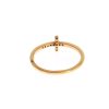 Chic Handmade Golden CZ Crystal Ring - Image 2