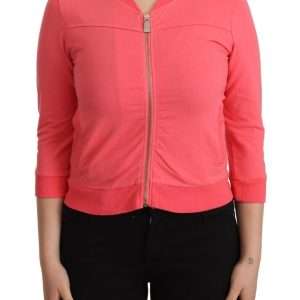 Elegant Pink Full Zip Sweater