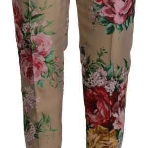Floral High-Waist Dress Pants