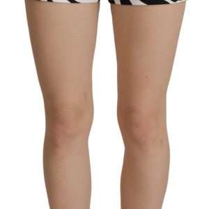 Zebra Print Mid Waist Hot Pants
