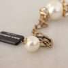 Elegant Faux Pearl Charm Necklace with Crystal Accents - Image 6