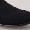 Elegant Jacquard Black Loafers Slide On Flats - Image 8