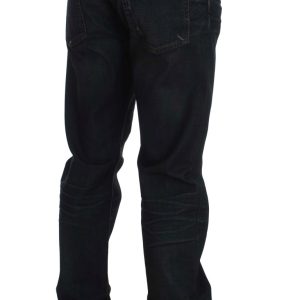 Elegant Straight Fit Dark Blue Jeans