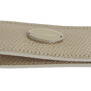 Elegant Beige Leather Money Clip