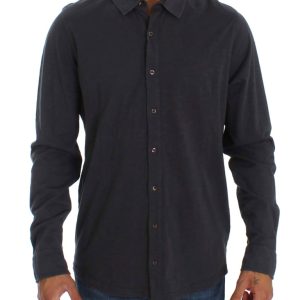 Sleek Gray Casual Cotton Shirt