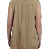 Beige Sleeveless Cotton Blouse - Image 3