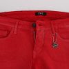 Chic Red Slim Fit Jeans - Image 5