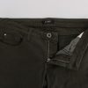 Chic Slim Fit Green Cotton Jeans - Image 5