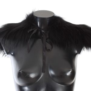 Black Fox Fur Chic Shoulder Wrap