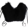 Elegant Black Fox Fur Silk Shoulder Wrap - Image 5