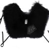 Elegant Black Fox Fur Silk Shoulder Wrap - Image 7