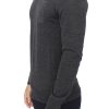 Chic Gray V-Neck Wool Blend Pullover Sweater - Image 2