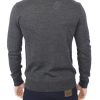 Chic Gray V-Neck Wool Blend Pullover Sweater - Image 3