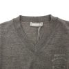 Chic Gray V-Neck Wool Blend Pullover Sweater - Image 5