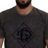 Elevated Grey Cotton Tee with Discolored DG Logo - Image 4