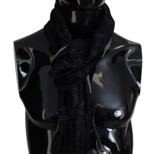 Elegant Italian Wool Men's Scarf Wrap