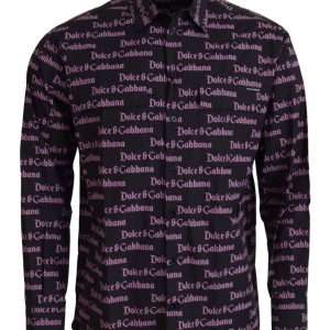 Elegant Slim Fit Black Dress Shirt
