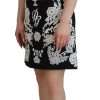 Elegant Black A-Line Mini Dress with Lace Trim - Image 2