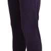 Elegant Purple Cotton Trousers - Image 2