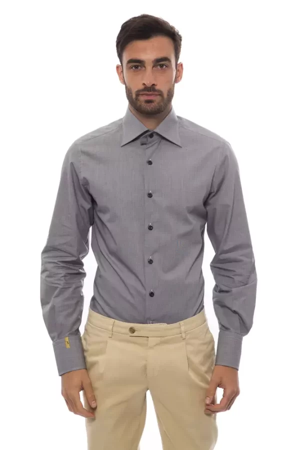 Black Cotton Men's Shirt