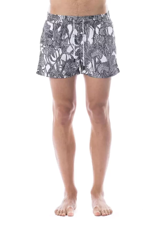 Black Polyester Men's Swimsuit