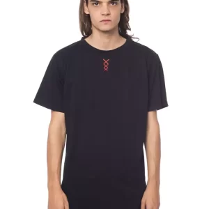 Black Cotton Men T-Shirt