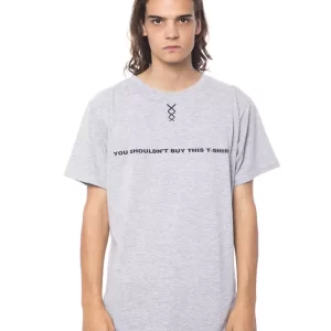 Gray Cotton Men T-Shirt