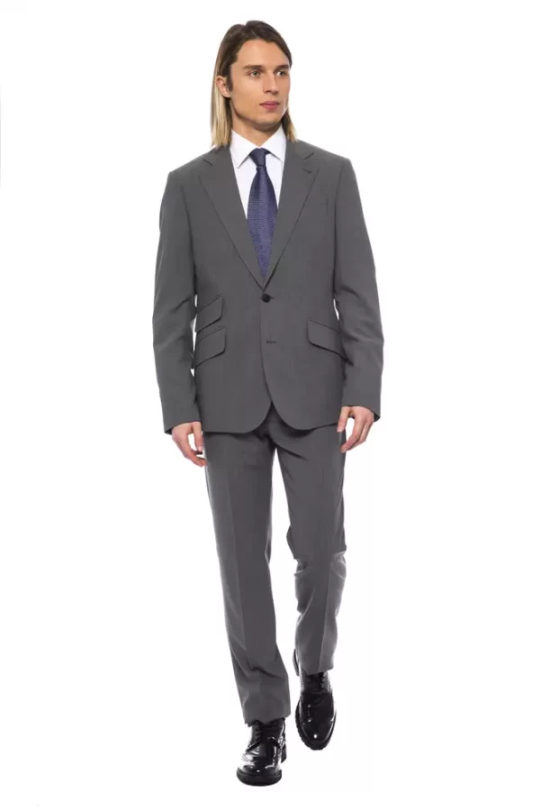 Gray Wool Men Suit