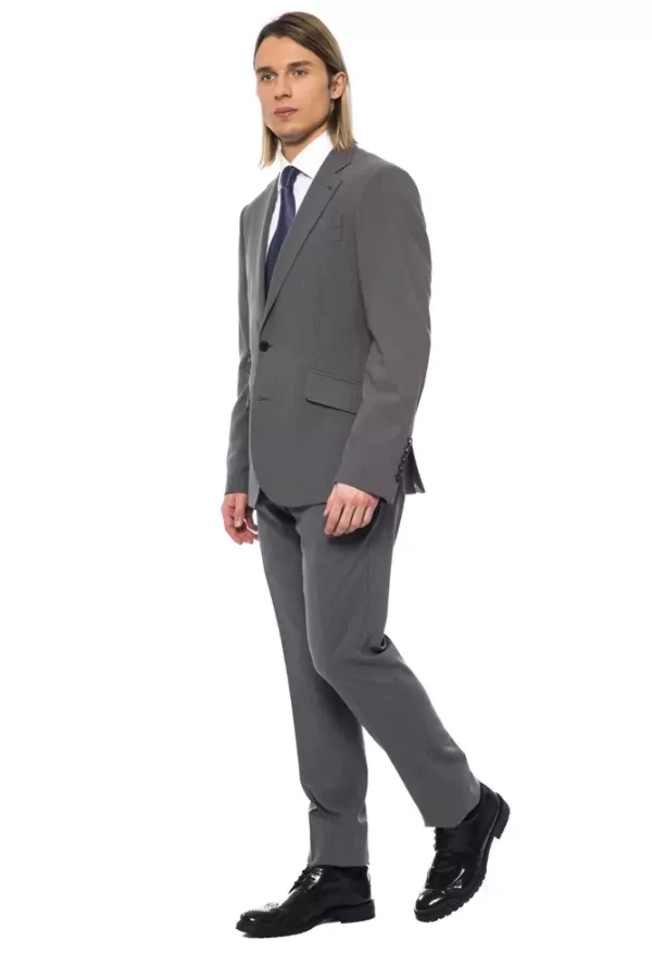 Gray Wool Men Suit - Image 2