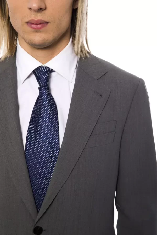 Gray Wool Men Suit - Image 5