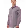 Burgundy Cotton Men Shirt - Image 2