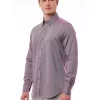 Burgundy Cotton Men Shirt - Image 2