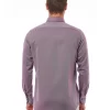 Burgundy Cotton Men Shirt - Image 4