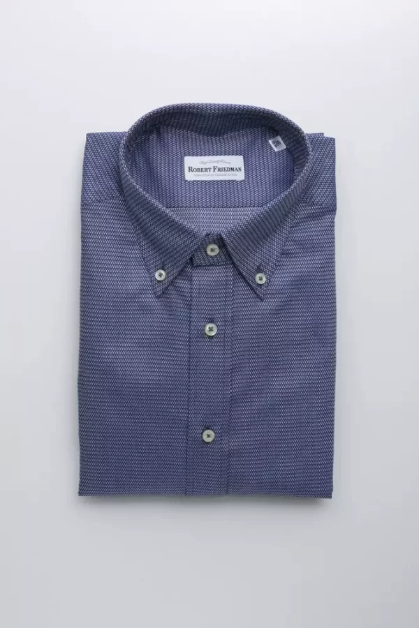 "Blue Cotton Men's Shirt"