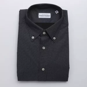 Black Cotton Men Shirt