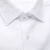 White Cotton Men Shirt - Image 2