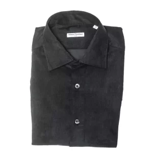 Black Cotton Men's Shirt