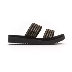 Gold Textile Women Sandal