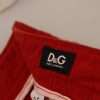 Chic Red Cotton Denim Pants - Image 6