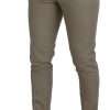 Stunning Beige Italian Cotton Trousers - Image 2
