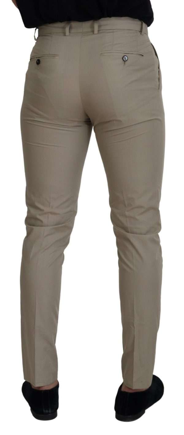 Stunning Beige Italian Cotton Trousers - Image 3