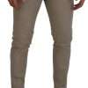 Stunning Beige Italian Cotton Trousers - Image 4
