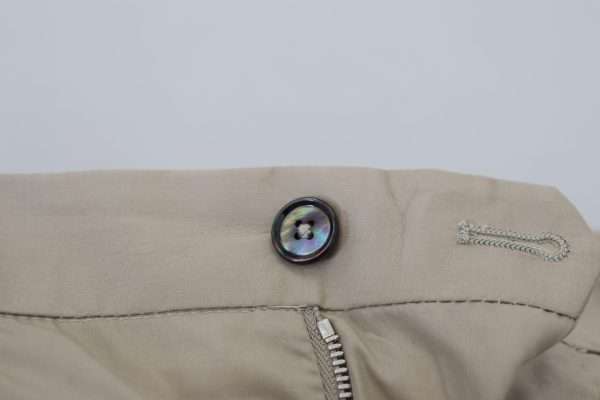 Stunning Beige Italian Cotton Trousers - Image 6