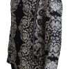 Elegant Satin Floral Baroque Shirt - Image 2