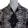 Elegant Satin Floral Baroque Shirt - Image 4