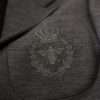 Elegant Gray Wool Blazer with Bee Crown Embroidery - Image 8