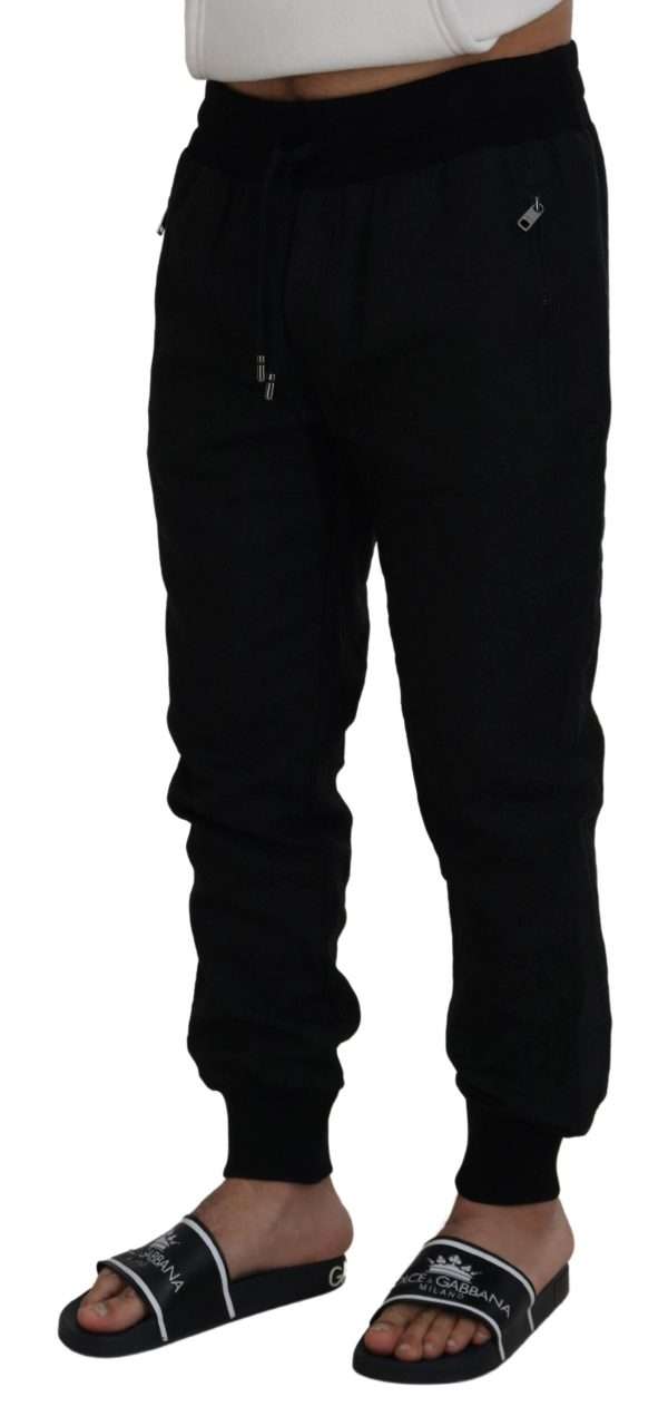 Elegant Black Jogger Pants for the Modern Man - Image 2