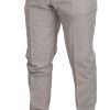 Elegant Off White Silk Blend Trousers - Image 2