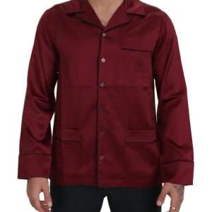 Elegant Silk Red Nightshirt Pajama